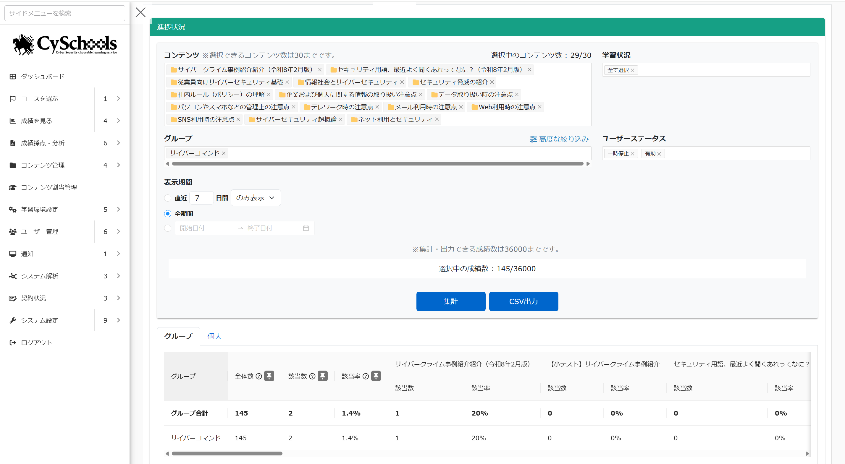 CySchools 画面キャプチャ